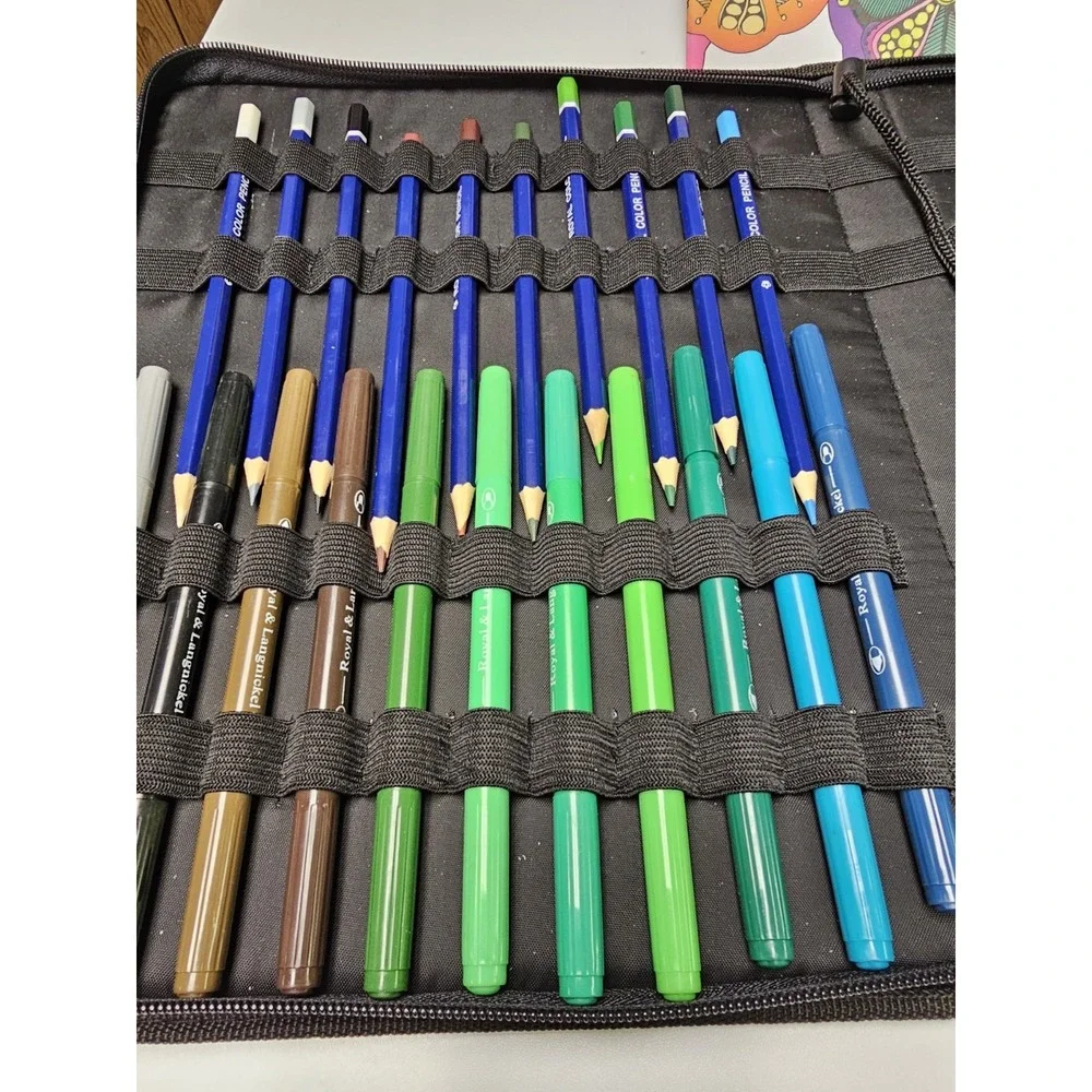 Royal Langnickel Color‎ Pencil & Marker Set With Carry Case